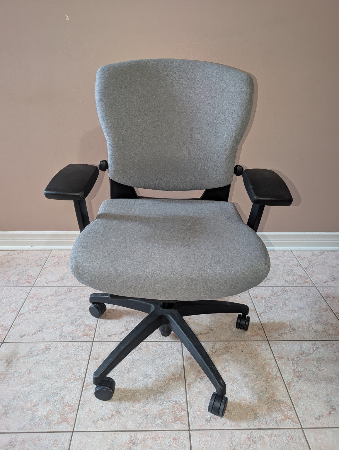 Grey Teknion Savera Synchro office chair, view 1