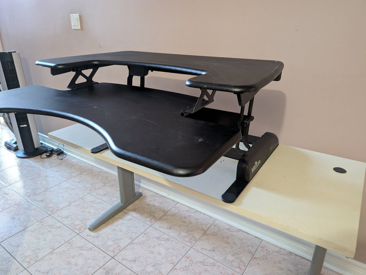 Black VARIDESK standing desk converter