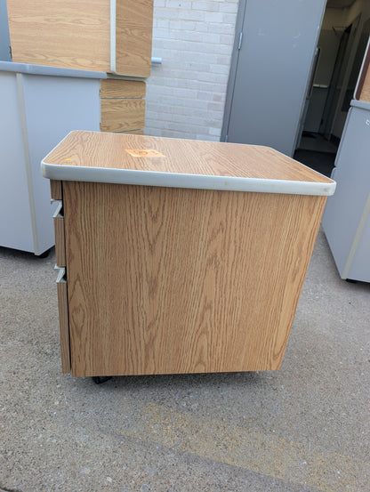 Woodgrain mobile cabinet side view